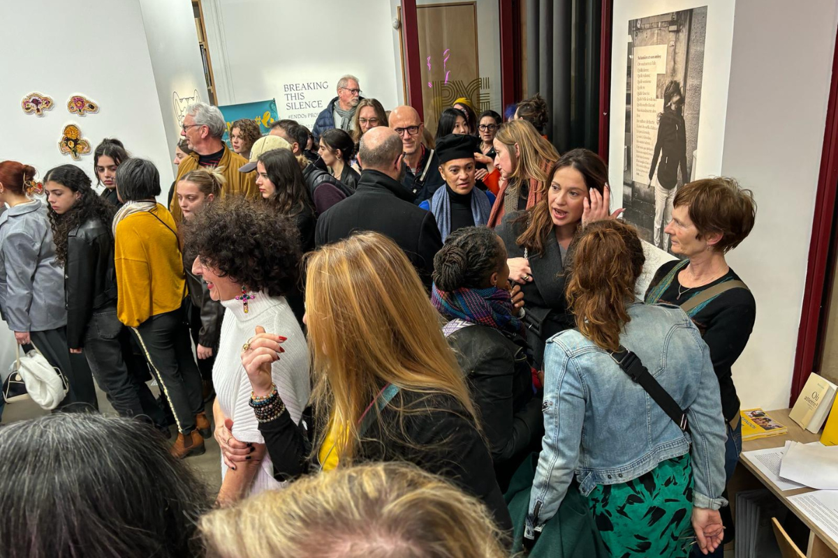 People exploring the exhibition